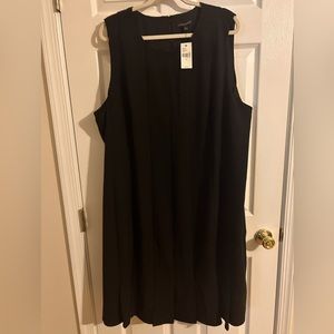 Lane Bryant Black All over pleated tea length dress, Size 28